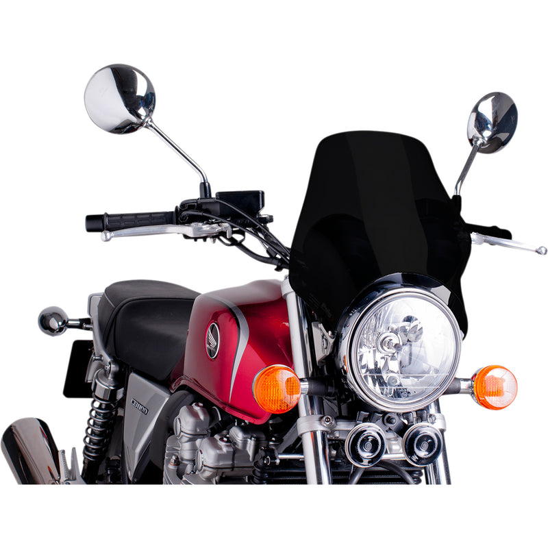 Puig Hi-Tech Parts Naked Windshield - 0869N For Triumph Motorcycles 2001-2025 | Cagiva Raptor 125 2003-2012 | Daelim Roadwin 2006-2009