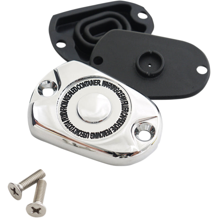 DRAG SPECIALTIES 1731-0604 Rear Brake Master Cylinder Cover Kit Rear Master Cylinder - XL '14+ - Chrome
