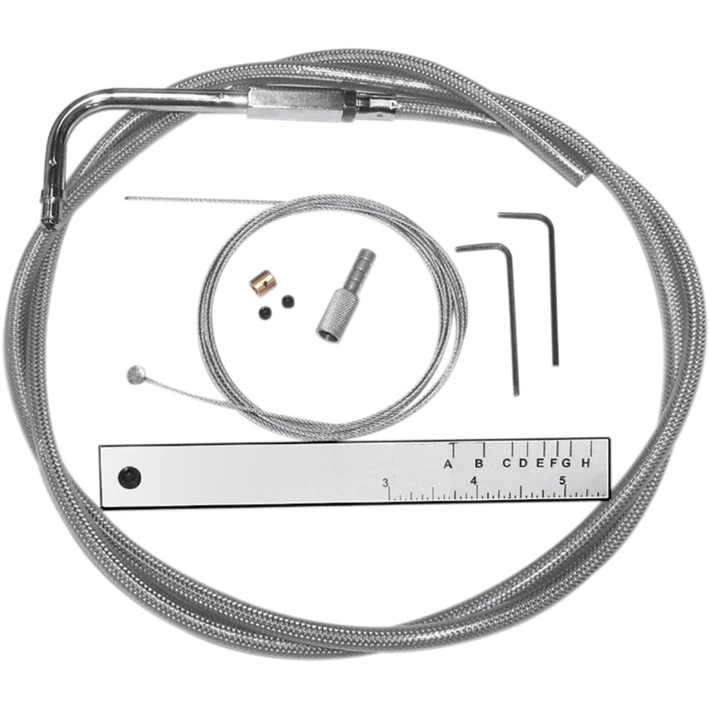 Magnum Shielding BYO™ Build Your Own™ Control Cable Kit Throttle 90° Stainless Steel - 393529 For Harley Motorcycles 1996-2021