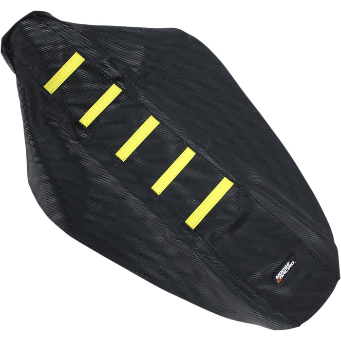 MOOSE OFFROAD 0821-1808 RMZ45008-331RT Ribbed Seat Cover black cover/yellow ribs - suzuki