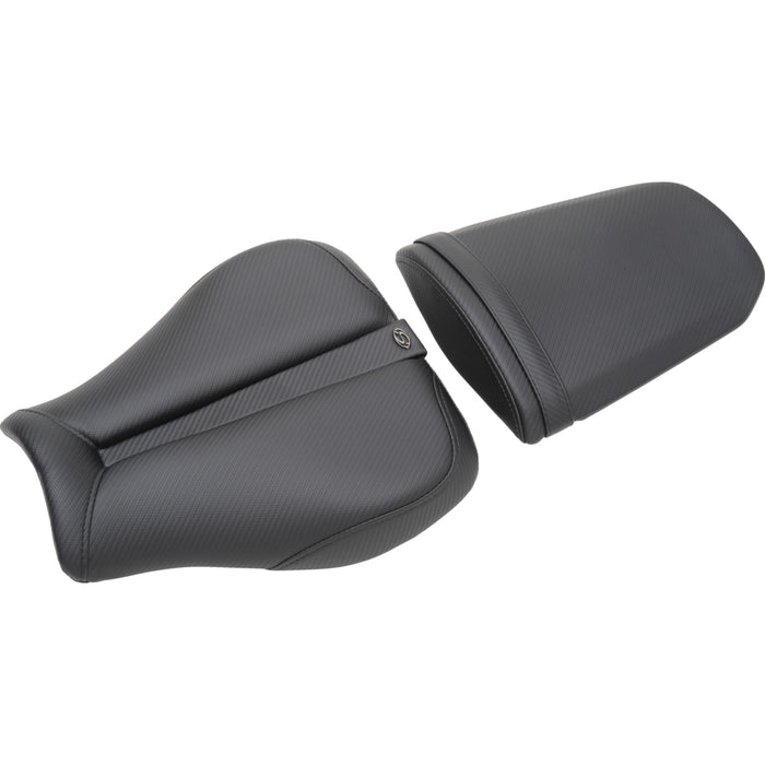 SADDLEMEN 0810-1005 0810-H013 Gel-Channel™ Track Carbon Fiber Sport Seat — Sport Gel Channel™ Track Carbon Fiber Sport Seat - Black - CBR100RR