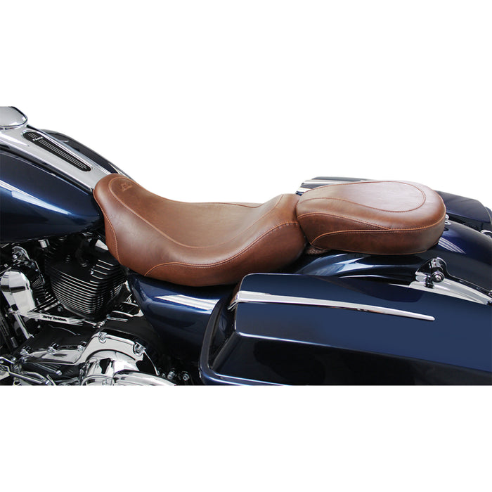 MUSTANG 0801-0743 76720 Wide Tripper™ Solo Seat - without Backrest - Smooth - Brown