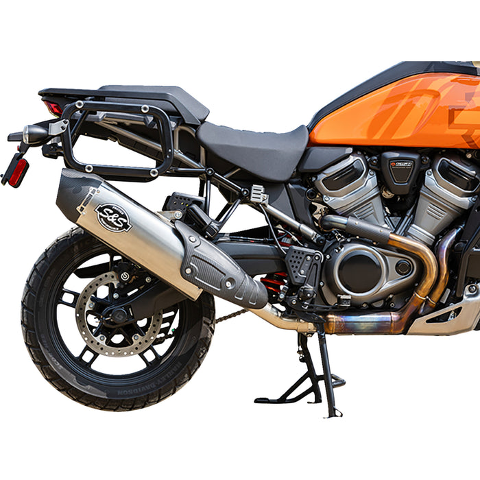 S&S CYCLE 1801-1811 550-1081 Slip-On Muffler - Brushed Stainless Steel - 50-State - Pan American