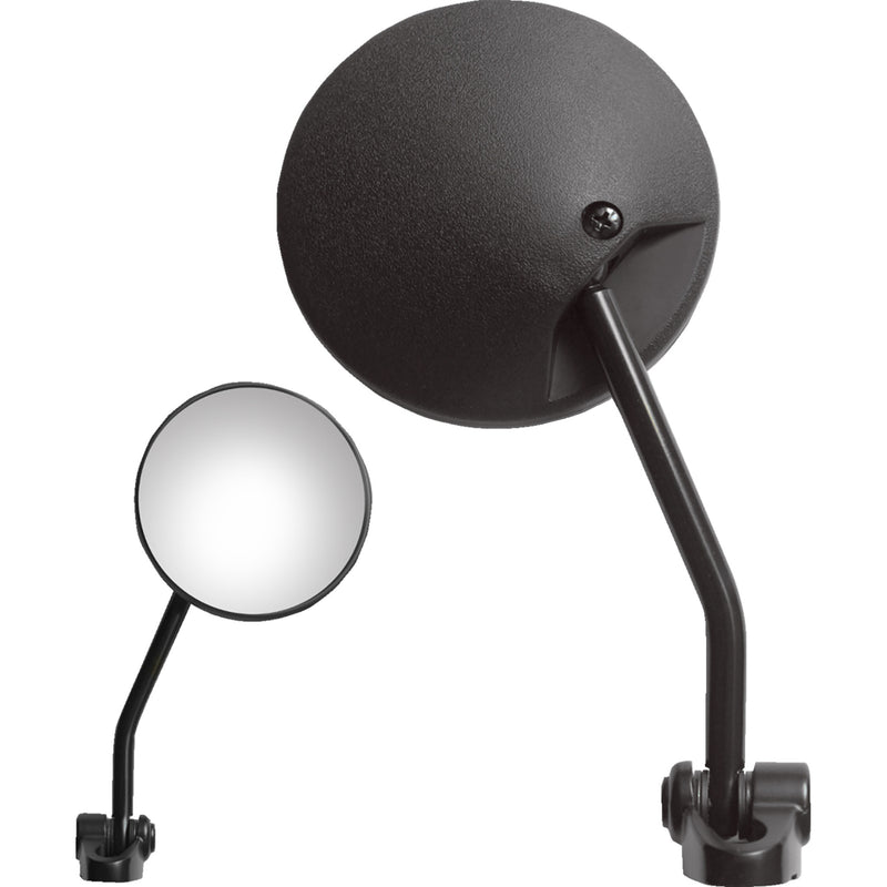 PARTS UNLIMITED 0640-1690 Flag Style Snowmobile Mirror Mirror - Flag - Side View - Round - Black