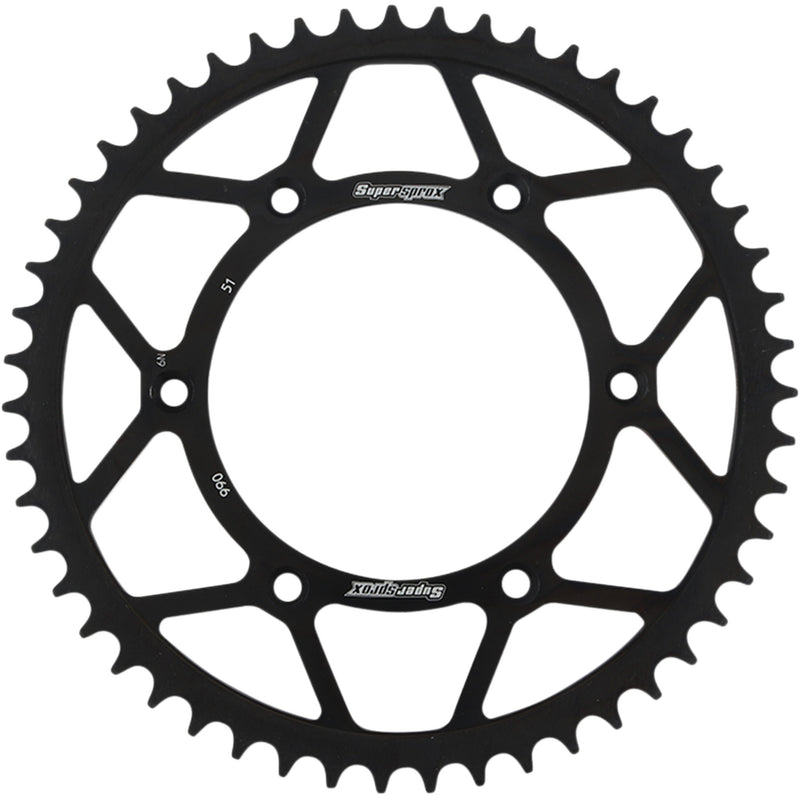 Supersprox Sprocket - RFE-990-51-BLK For Husaberg FS650E / FE 250 2004-2008 | KTM 640 Adventure / SX 250 1998-2016
