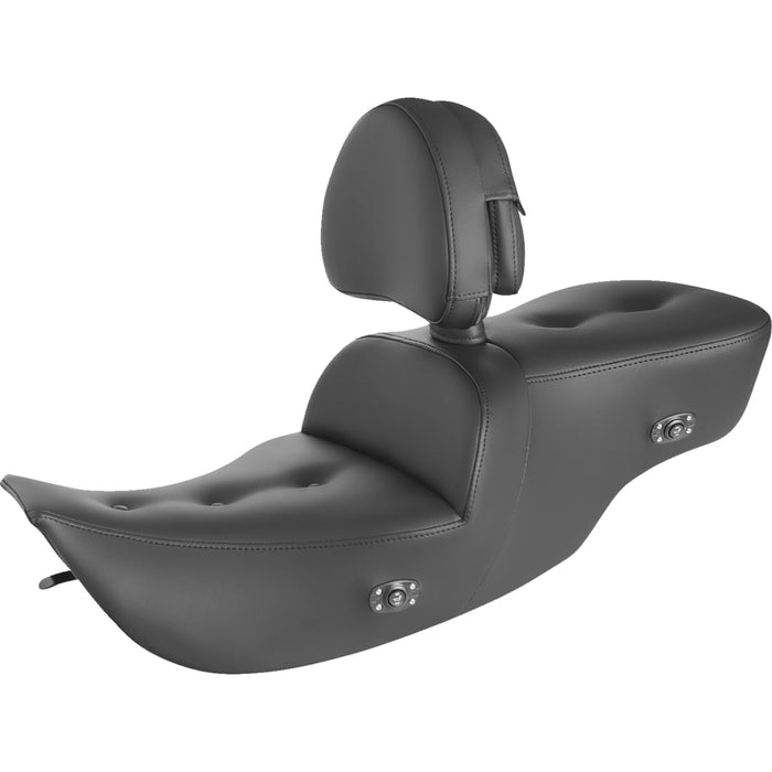 SADDLEMEN 0801-1408 897-06-181BRHC Heated Roadsofa™ Pillow Top Seat - Black - with Backrest