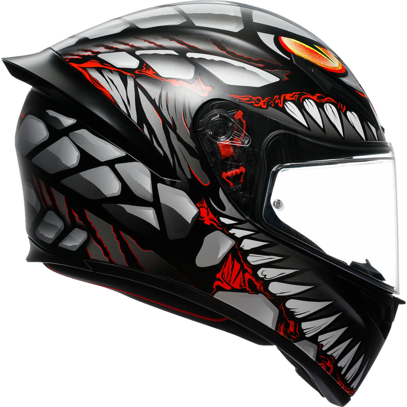 AGV K1 S Lyzard Helmet - Matte Black/Gray/Red