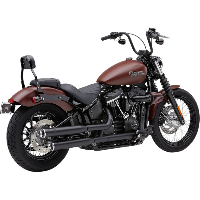 COBRA 1801-1245 6057B RPT 3" Slip-On Mufflers - RPT Mufflers for Softail - Black