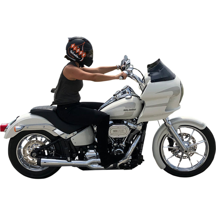 KLOCK WERKS 1401-0704 KWF-02-0491 Hugger Front Fender with Mounting Blocks for Softail/Dyna - Wrapper Fender Kit - w/ Satin Blocks - Steel - 19"