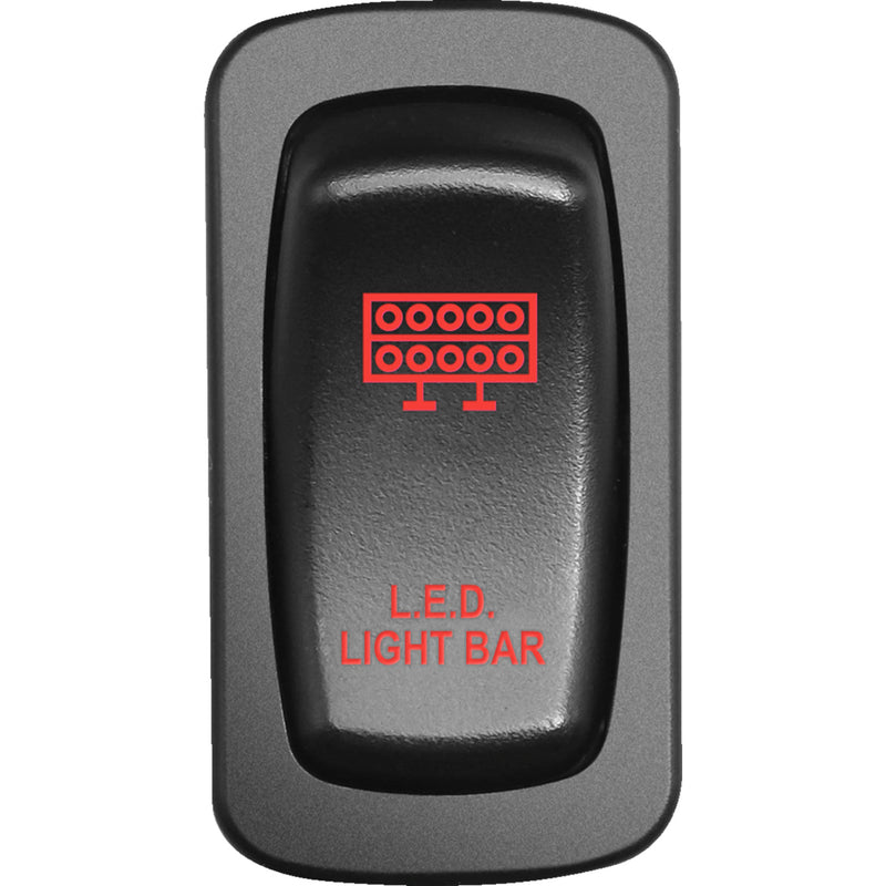 MOOSE OFFROAD 2106-0592 LLB-CAR-R Low-Profile Switch Switch - Light Bar - Red