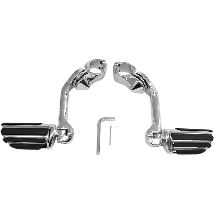 RIVCO PRODUCTS 1624-0323 MV120 Highway Pegs with Mount Set Kit Highway Pegs With Mount - Chrome
