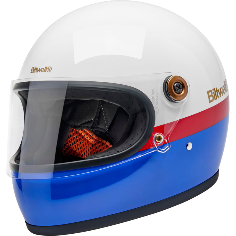 BILTWELL Gringo S Apex Helmet - White/Red/Blue