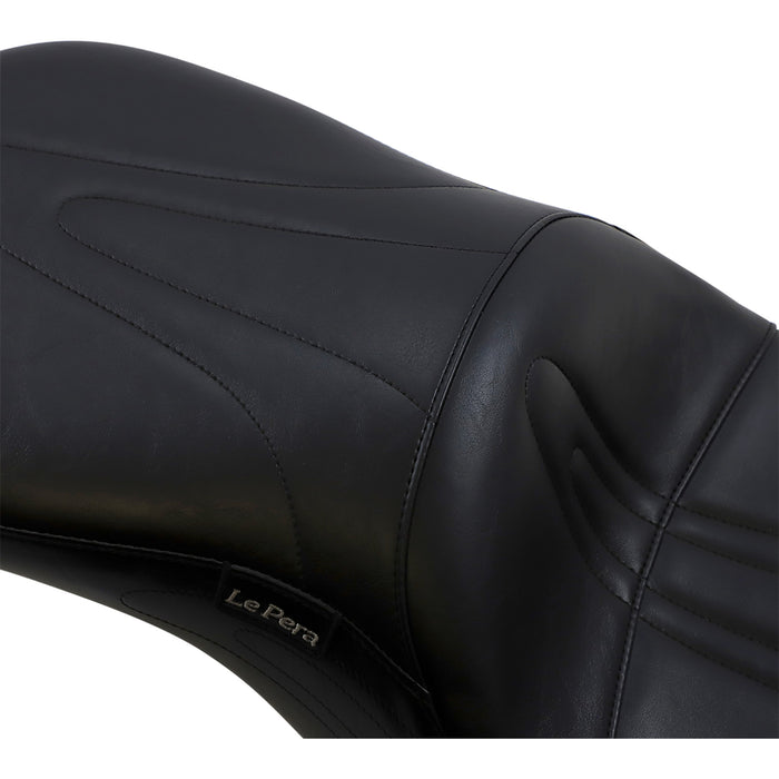 LE PERA 0801-0195 LH-907RK Sorrento 2-Up Seat - Stitched - Black - FLHR '02-'07