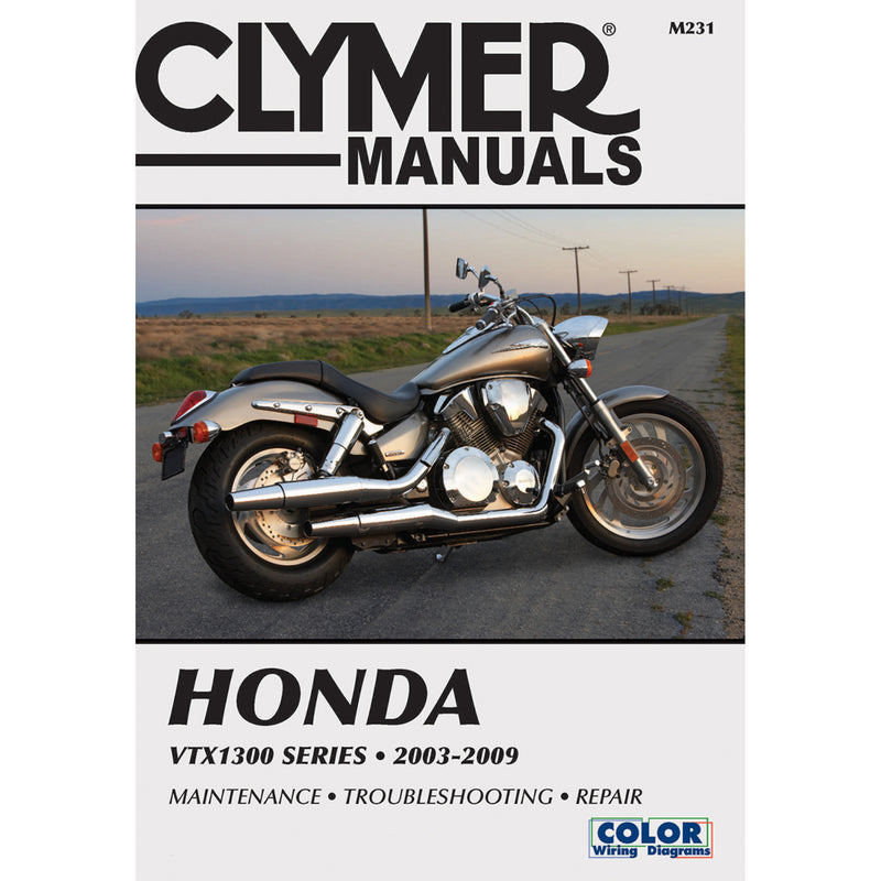 CLYMER 4201-0257 CM231 Motorcycle Repair Manual — Honda Manual - Honda VTX1300 '03-'09