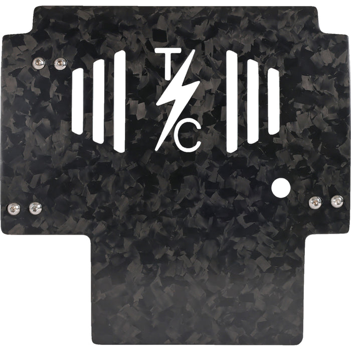 THRASHIN SUPPLY CO. 0506-2532 TSC-3035-1 Forged Carbon Fiber Skid Plate Skid Plate - Carbon Fiber/Forged - With Black Brackets - FLHX/FLTRX