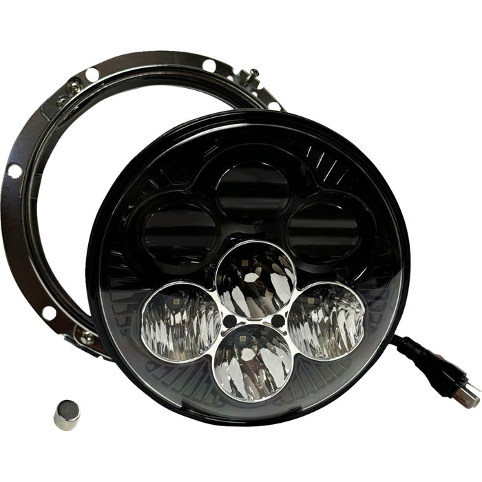 CUSTOM DYNAMICS 2001-2925 SD2-7-13 Shark Demon® 7” Round LED Headlight with Color Changing Backlight