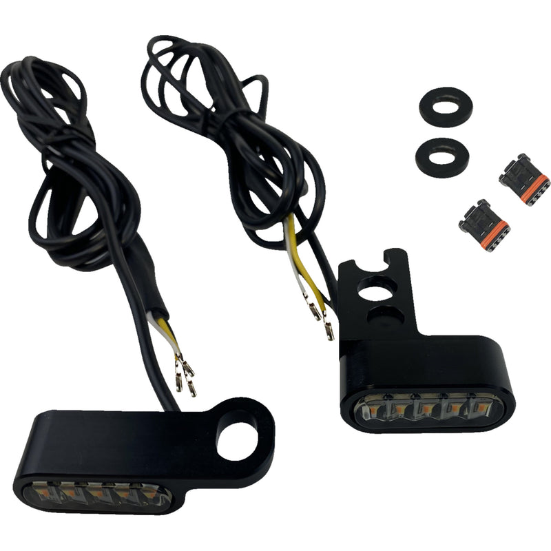 Custom Dynamics Mirror Turn Signals - CD-MMTS-AW-B For Harley Softail 2015-2024