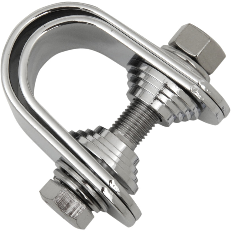 DRAG SPECIALTIES DS-243803 Clamp Assembly for Mini Speedometer/Tachometer Mini Speedometer/Tachometer Clamp - For 1"/1.25" Tube - Chrome