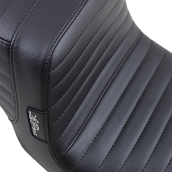LE PERA 0803-0688 LN-581PT Tailwhip Seat - Pleated - Black - FXD '96-'03