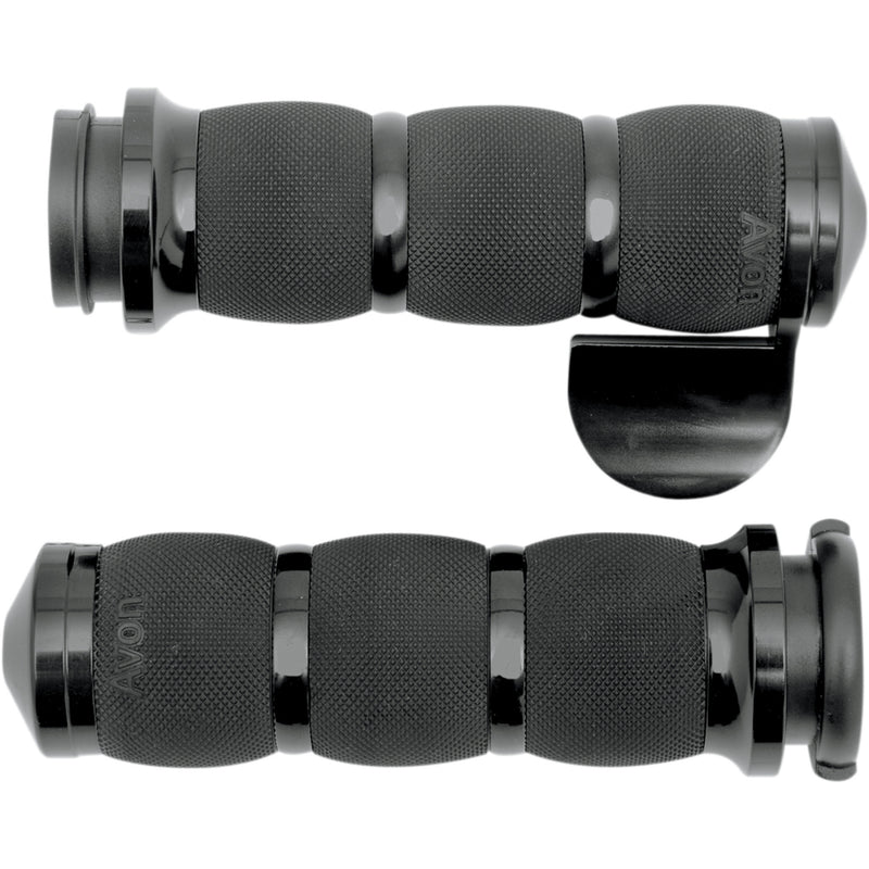 Avon Air Cushion Grips - AIR-90-AN-B-FL For Harley Motorcycles 2008-2023