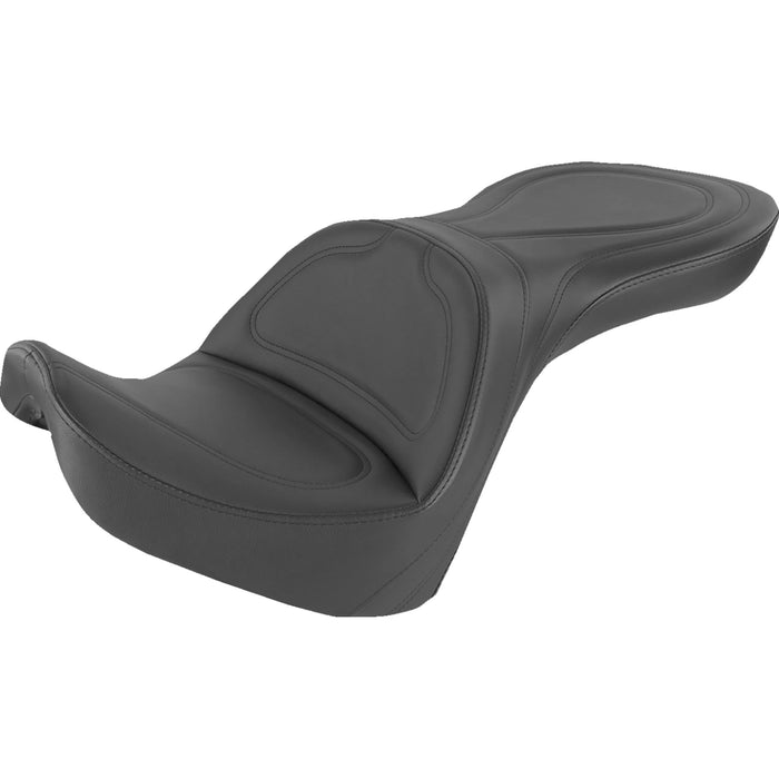 SADDLEMEN 8250JS Explorer™ Seat - Without Backrest - Stitched - Black - FXSTD