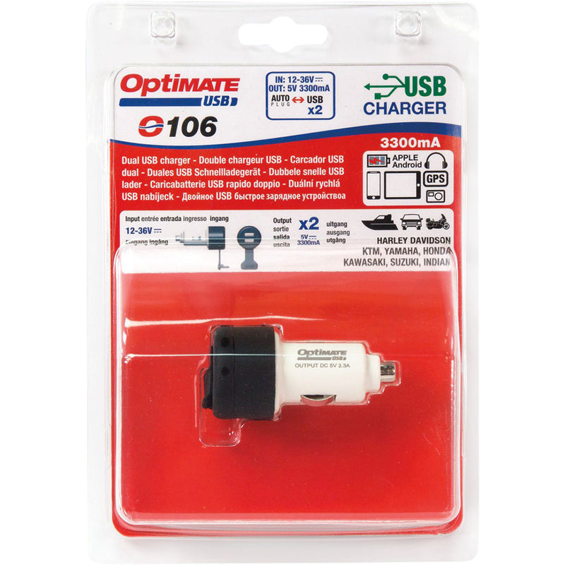 TECMATE 3807-0278 O-106 Dual USB Fast Charger O-106