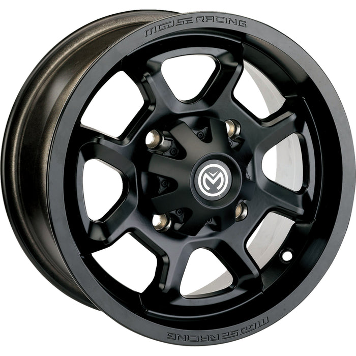 MOOSE OFFROAD 0230-1215 415MO147156MB55 415X Wheel Wheel - 415X - Front/Rear - Black - 14x7 - 4/156 - 5+2