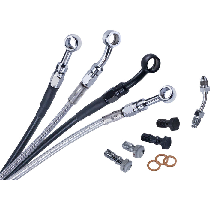 BARNETT 1741-6557 252-30-51134-8 Upper Brake Line - Stainless Steel - +8"