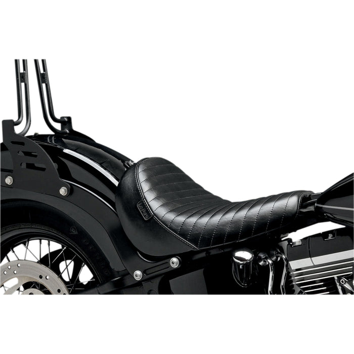 LE PERA 0802-0756 LKS-007PT Bare Bones Solo Seat - Pleated - Black - FLS/FXS '11-'15