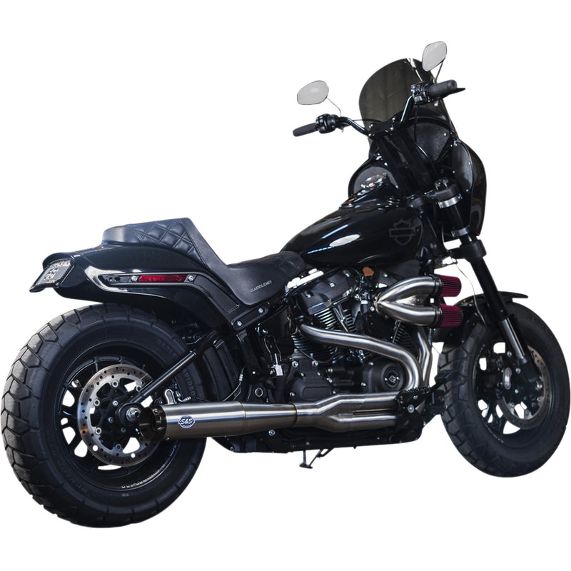 S&S Cycle 2-Into-1 Exhaust System - 550-0996B For Harley Softail 2018-2024