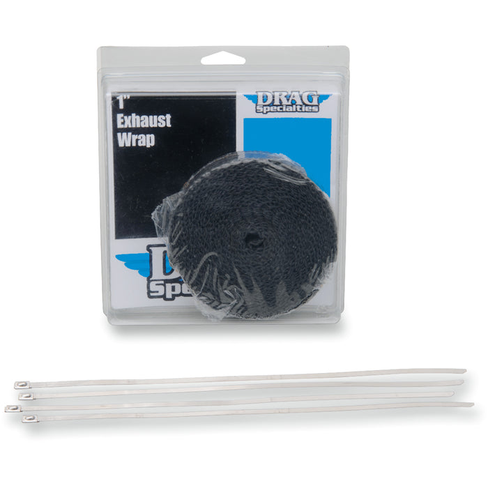 DRAG SPECIALTIES Exhaust Heat Wrap Kit with Ties - x 25'