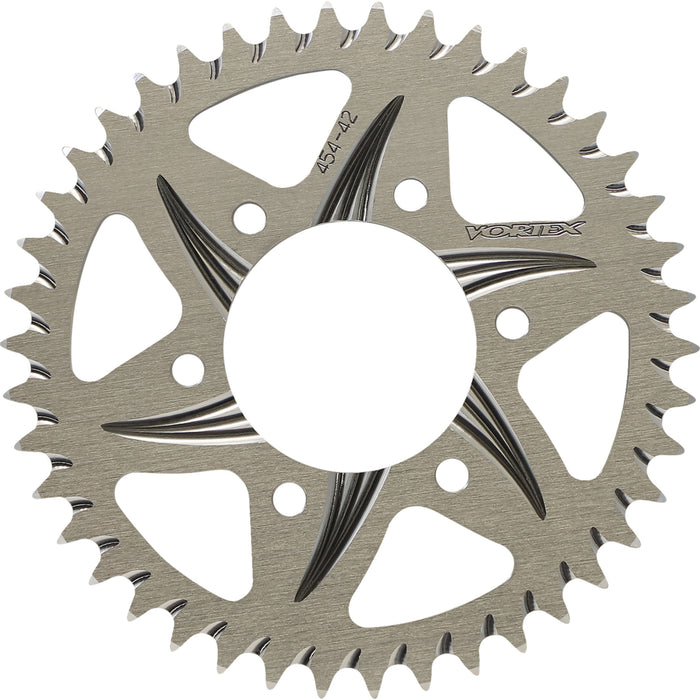 VORTEX 1211-0426 454-42 Aluminum Rear Sprocket Aluminum Sprocket - Silver - Rear - 42 Tooth