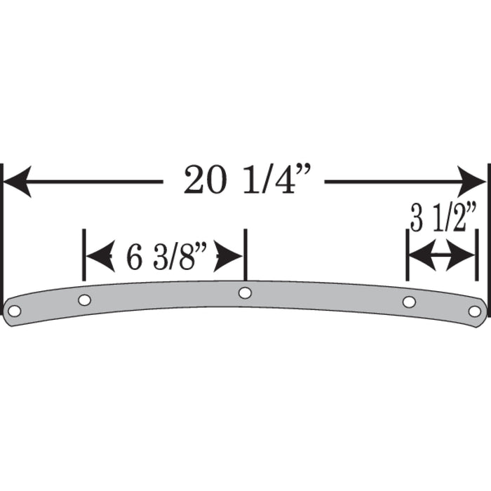 MEMPHIS SHADES 2310-0692 MEP61210 Road King Replacement Plastic - 15" - Dark Black Smoke
