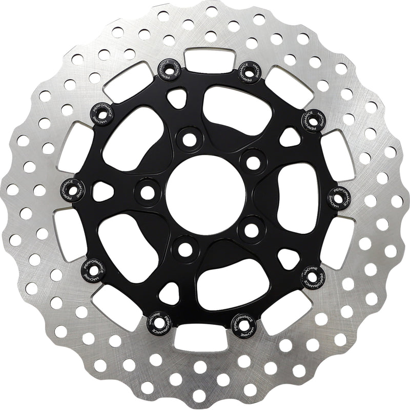 Performance Machine (pm) Brake Rotor - 0133-1536S-B For Harley Motorcycles 1988-2017