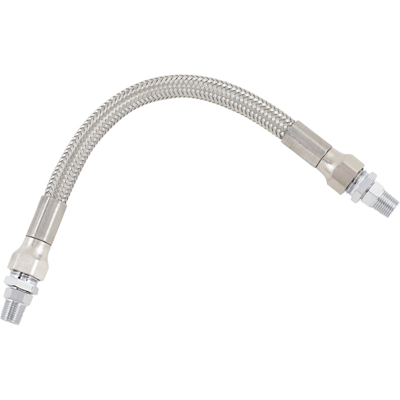 DRAG SPECIALTIES 0711-0043 Universal Stainless Steel Braided Oil Line Universal Oil Line - Stainless Steel - 8"