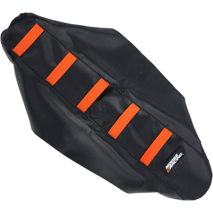 MOOSE OFFROAD 0821-1795 KTM6509-336RT Ribbed Seat Cover black cover/orange ribs - ktm