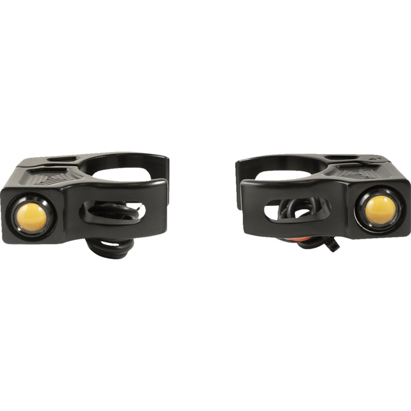 JOKER MACHINE 2020-2144 05-221-1 Fork Mount Turn Signals - 41 mm - Amber - Black