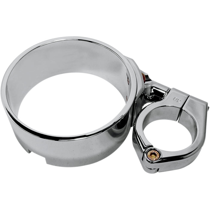 JOKER MACHINE 2210-0276 10-315C Speedometer Ring with Swivel Clamp - Chrome - For 39 mm Fork Tube