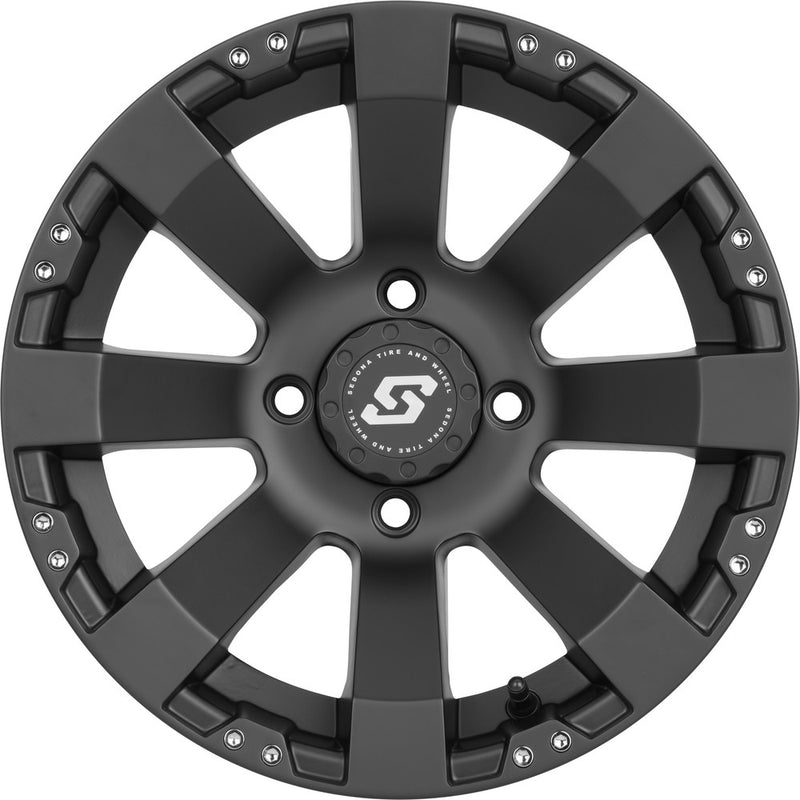 Sedona Spyder Wheel 12X7 4/110 5+2 (+10MM) Black - A7527011-52S For Kymco ATV/UTV Models 2008-2016 | Hisun Forge / Sector / Strike / Tactic 2016-2019