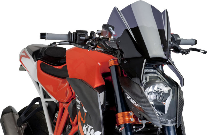 Puig Hi-Tech Parts Windscreen Naked NEW GEN Sport Dark Smoke - 7014F KTM 1290 Super Duke 2014-2016