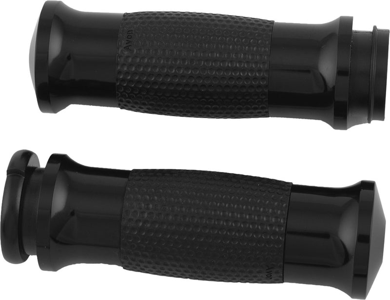 Avon Air GEL Grips W F-B-W Throttle Black - GEL-70-ANO-FLY For Harley Motorcycles 2008-2019