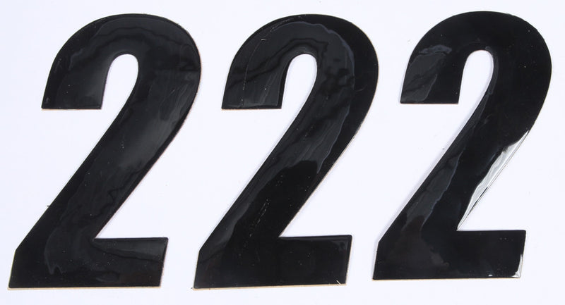 D'cor Visuals D-Cor Number 2 Black 4" 3/PK - 45-24-2