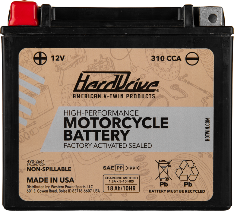 Harddrive 490-2661 HRDM72RBH HIGH PERFORM BATTERY YTX20H CCA 310
