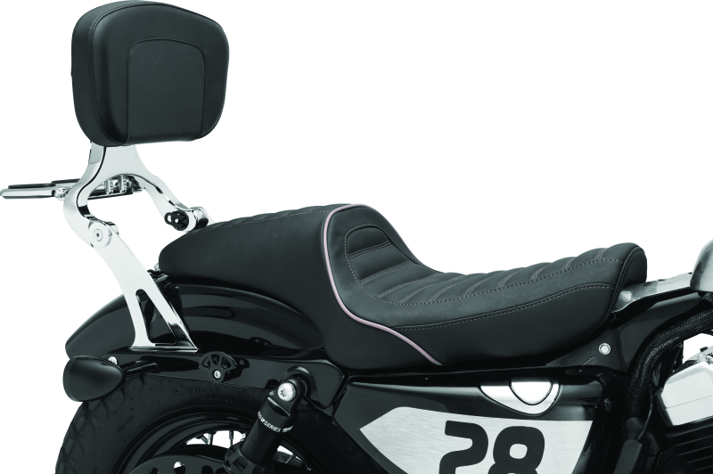 Kuryakyn 7097 Fixed Mounts Multi-purpose Driver & Passenger Backrest 04-22 XL Models Chrome - User 1