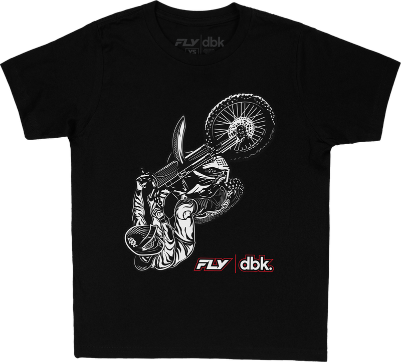 Fly Racing 325-00085YX 325-00085YX YOUTH FLY DBK WHEELIE TEE BLACK YX
