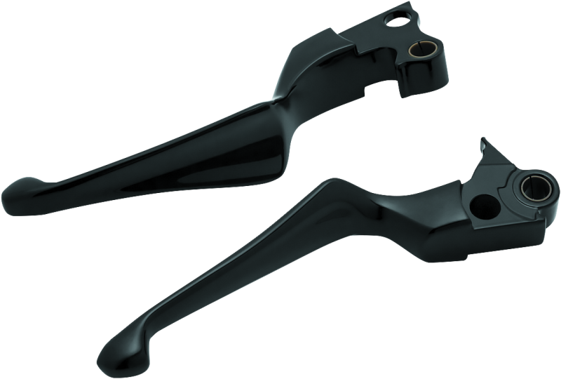 Kuryakyn 1847 Boss Blades Lever Set 96-Up Cable Gloss Black - Photo - Primary
