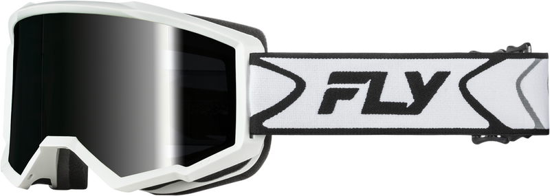 Fly Racing 37-51539 37-51169 ZONE GOGGLE WHITE/BLACK W/DARK SMOKE HYDROPHOC LENS