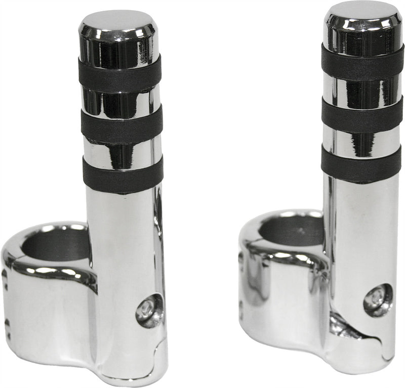Lindby 830-6000 715 CLAMP-ON PEGS CHR W/ WIDE O RING FOR 1 1/2" BAR