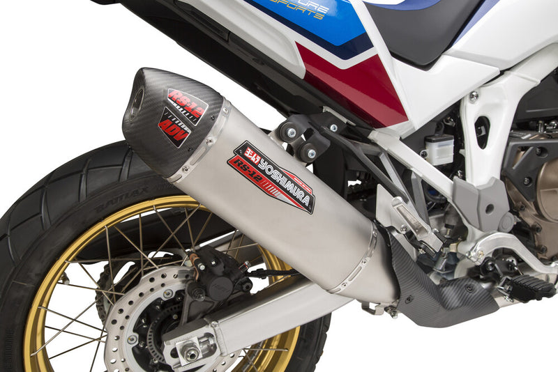 Yoshimura Exhaust Street RS-12 Slip-ON SS-SS-CF Works - 12401BS520 Honda Africa / CRF 1100 2020-2022