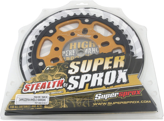Supersprox 108-488643 RST-488-43-GLD REAR STEALTH SPROCKET ALU/STL 43T-530 GLD KAW